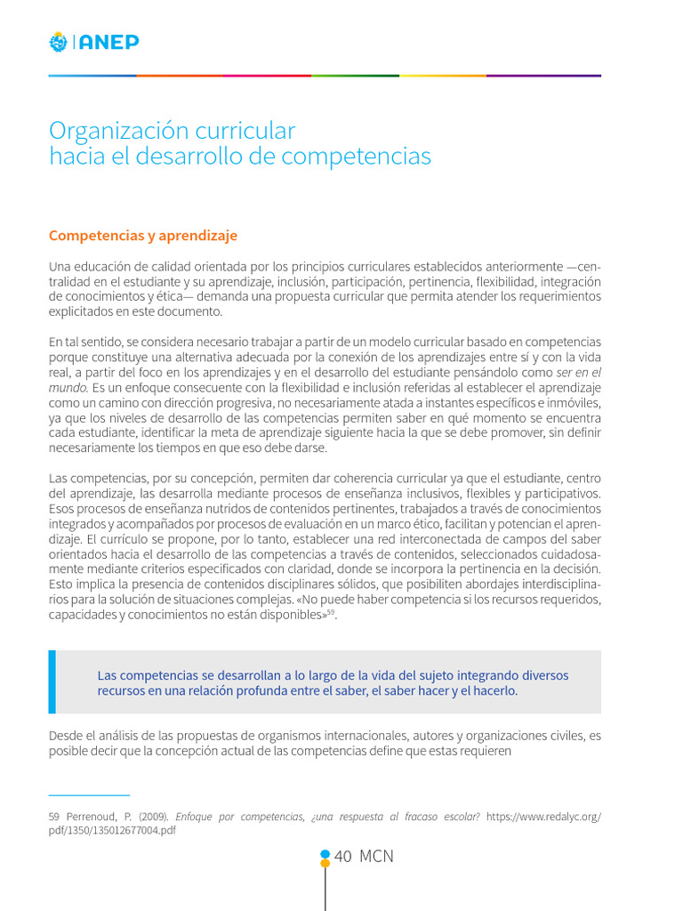 Desarrollo de Competencias en el MCN | PDF | Plan de estudios | Pensamiento
