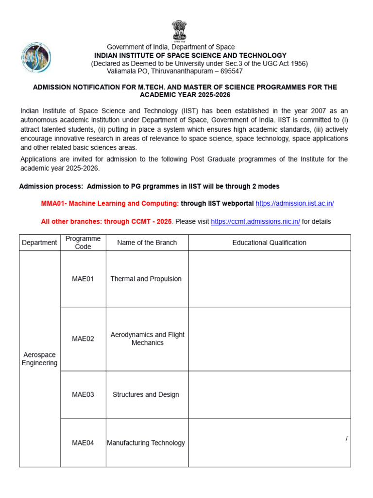 PG Admission 2025 - Notification 15.05.2025 | PDF | Engineering ...