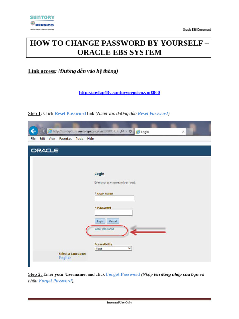 How To Reset Password - ORACLE | PDF