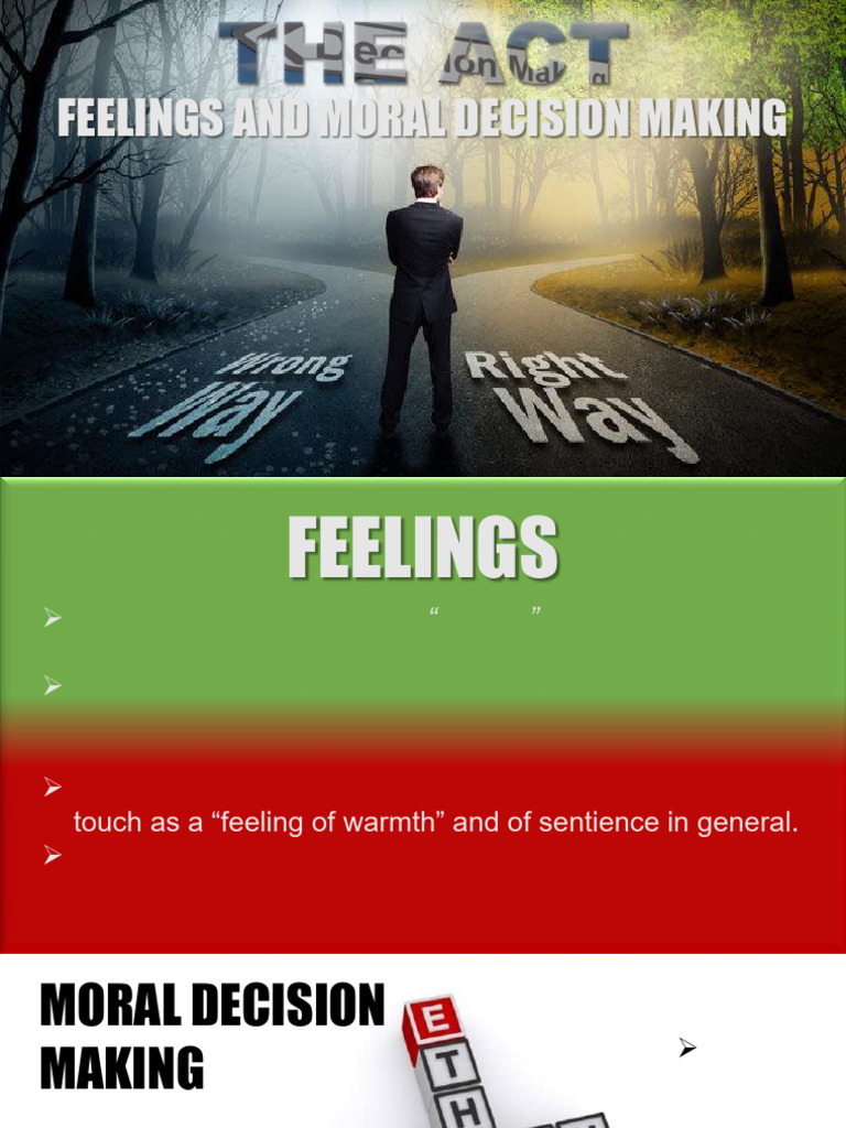 Feelings in Moral Decision Making | PDF | Morality | Feeling