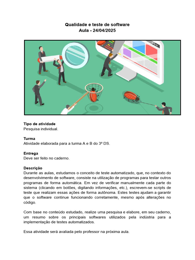 Testes Automatizados em Software | PDF