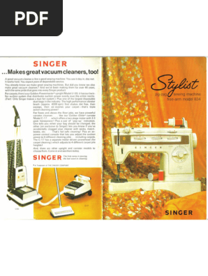 Singer Stylist 834 Users Manual 121412 | PDF