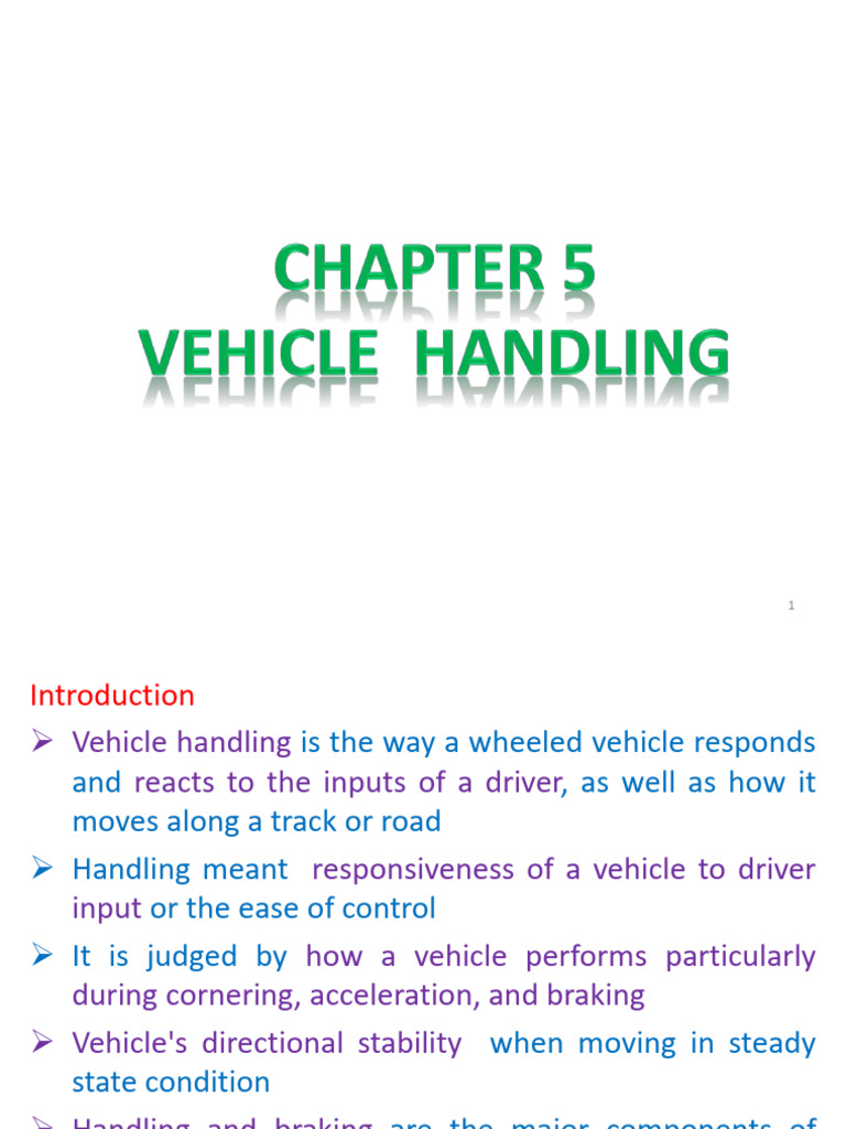 Understanding Vehicle Handling Dynamics | PDF | Land Vehicles ...