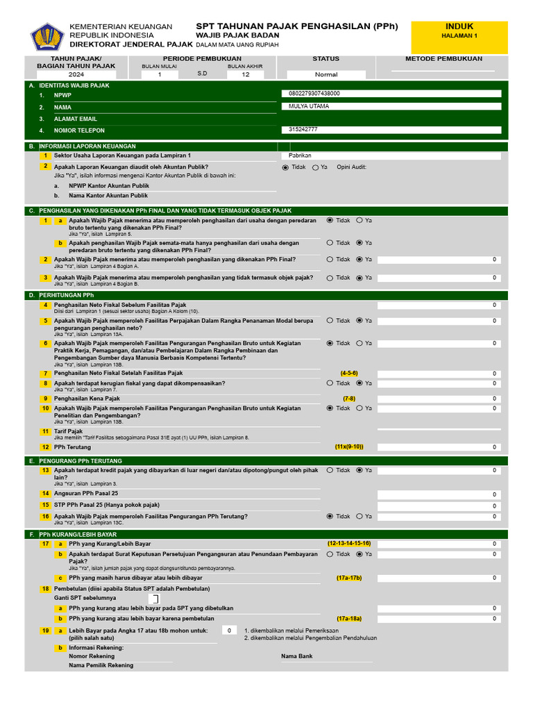 M 03-DOC013 Corporate Income Tax Return Id-Fo-Xsl ...