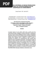 EDUCAÇÃO A DISTÂNCIA - AS NOVAS TECNOLOGIAS