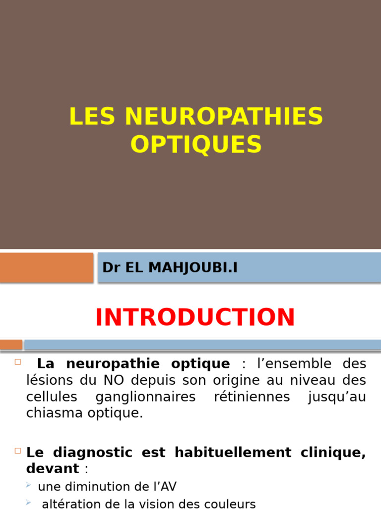 Déficit altitudinal et neuropathies optiques | PDF | Sclérose en ...