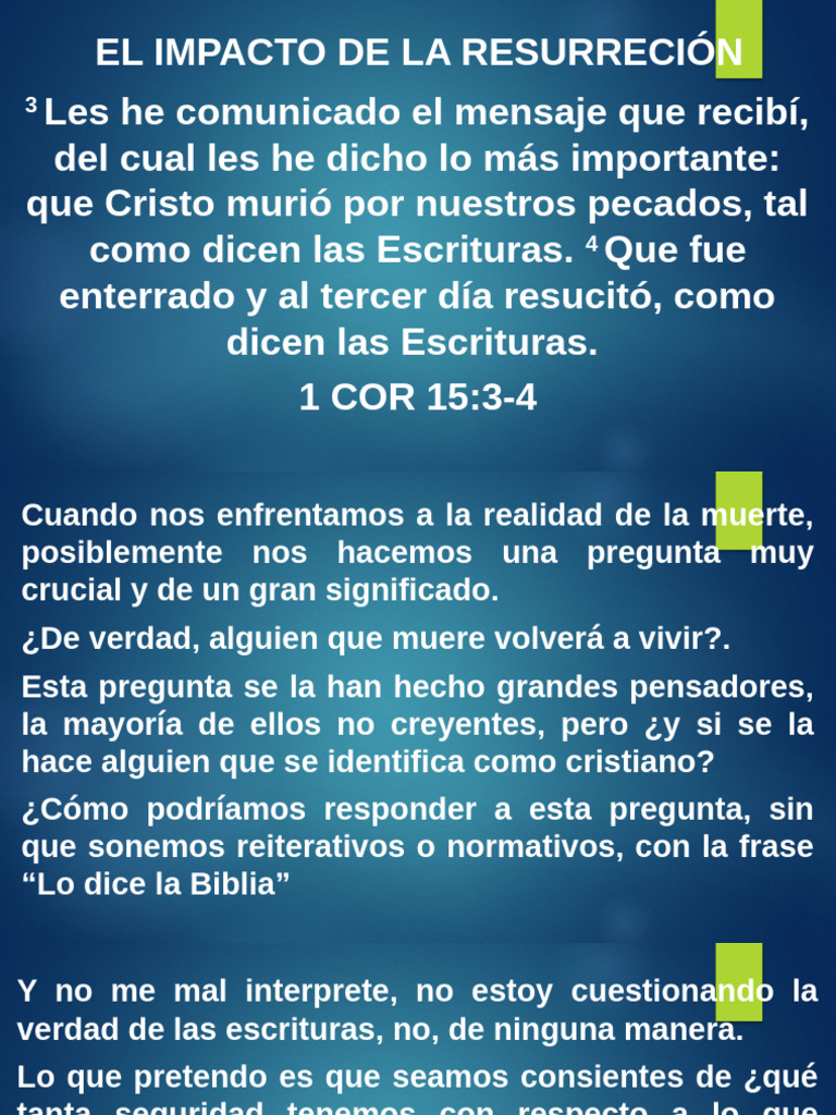 El Impacto de La Resurrección | PDF | La resurrección de Jesús | Cristo ...