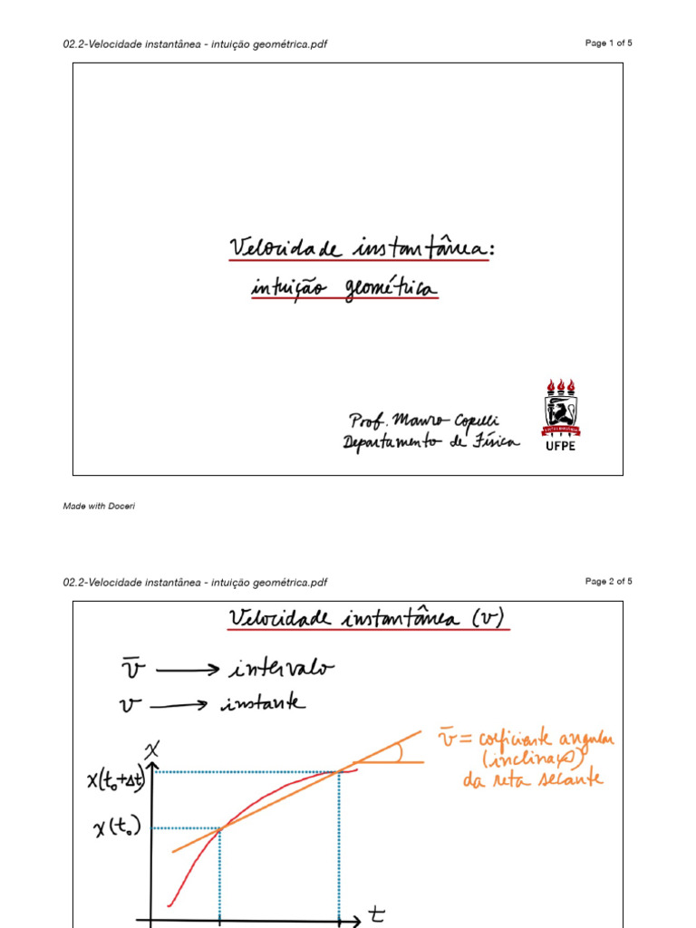 02.2-Velocidade Instantânea - Intuição Geométrica | PDF, image size:768x1024