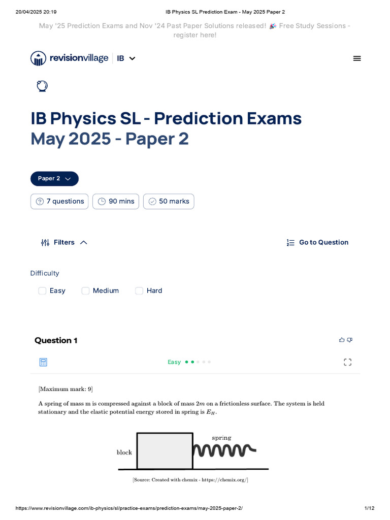 IB Physics SL May 2025 Paper 2 Exam | PDF | Stars | Force