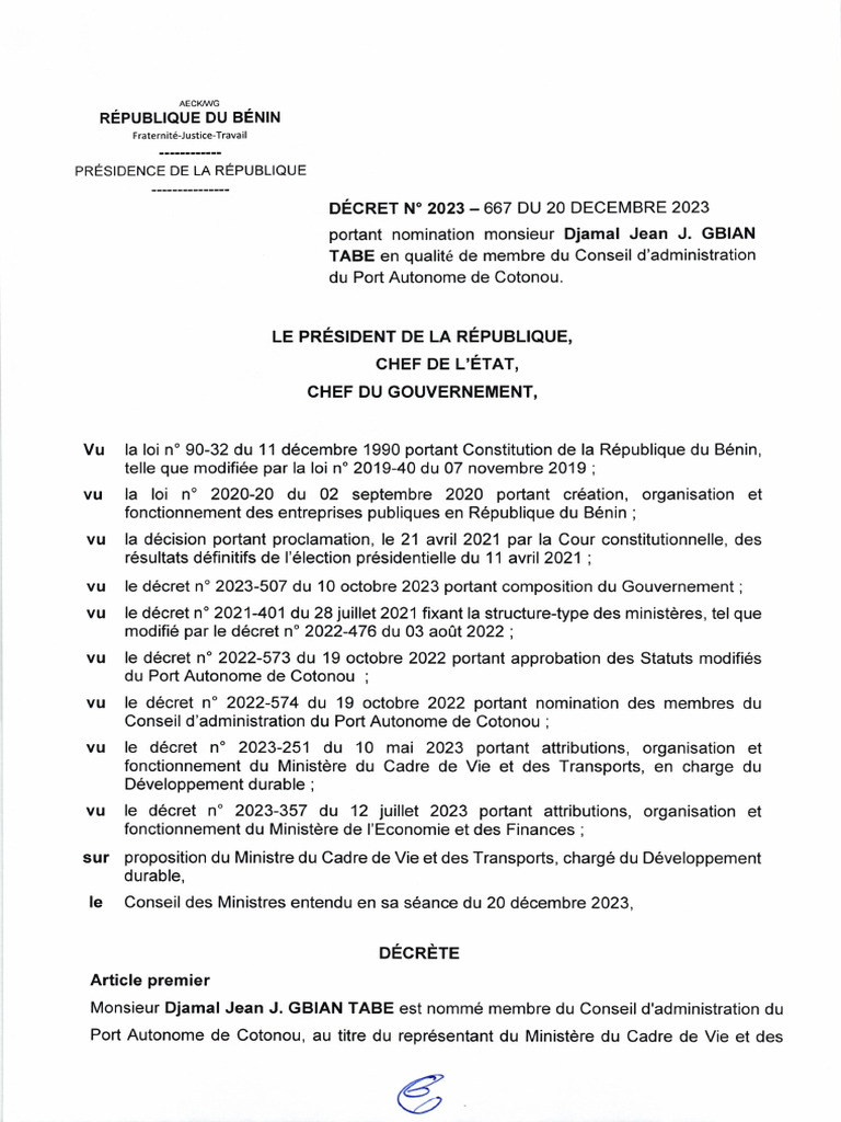 Decret 2023 667 | PDF