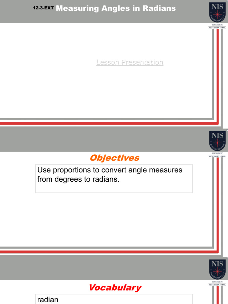 Lesson Presentation | PDF | Angle | Circle