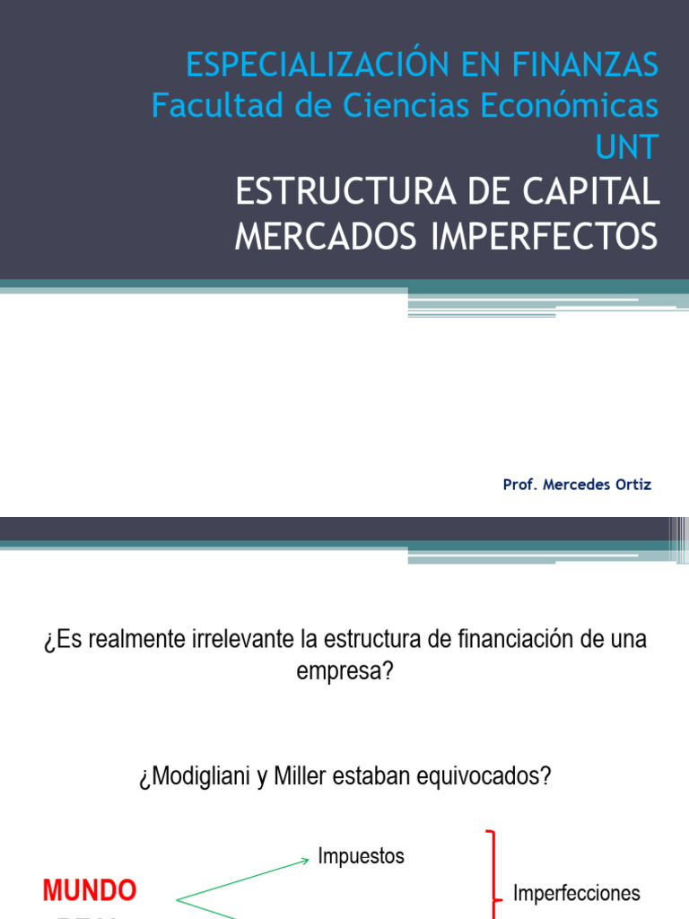 Estructura de Capital y Apalancamiento Empresarial | PDF | Deuda ...
