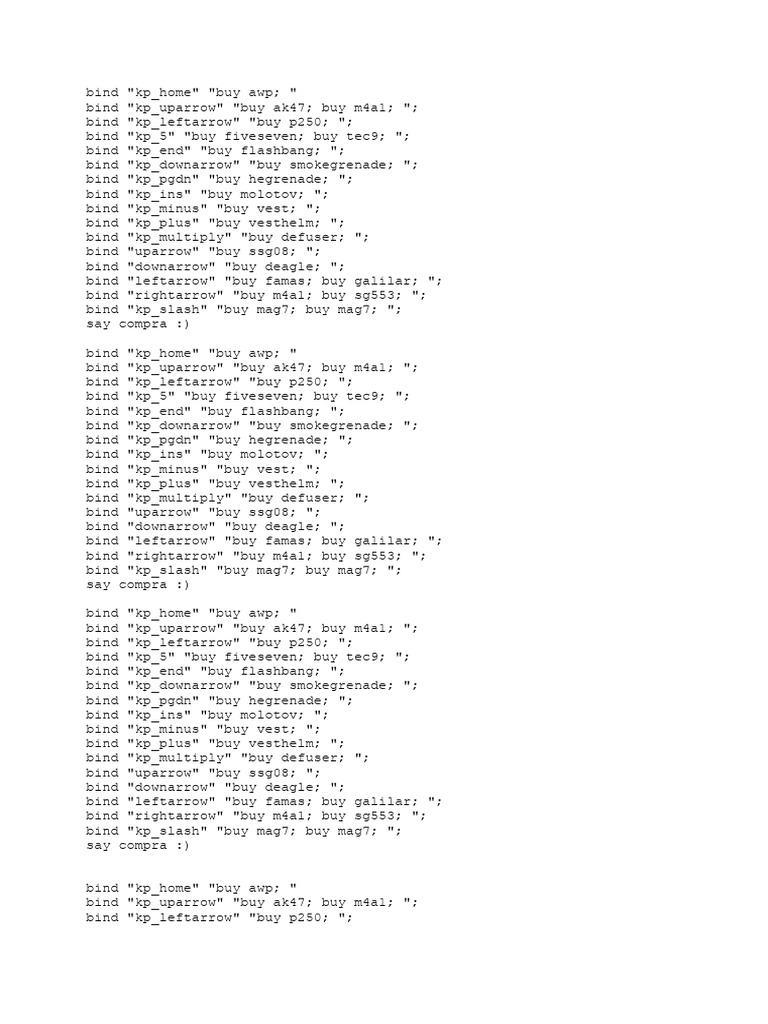 CS:GO Buy Commands Configuration | PDF
