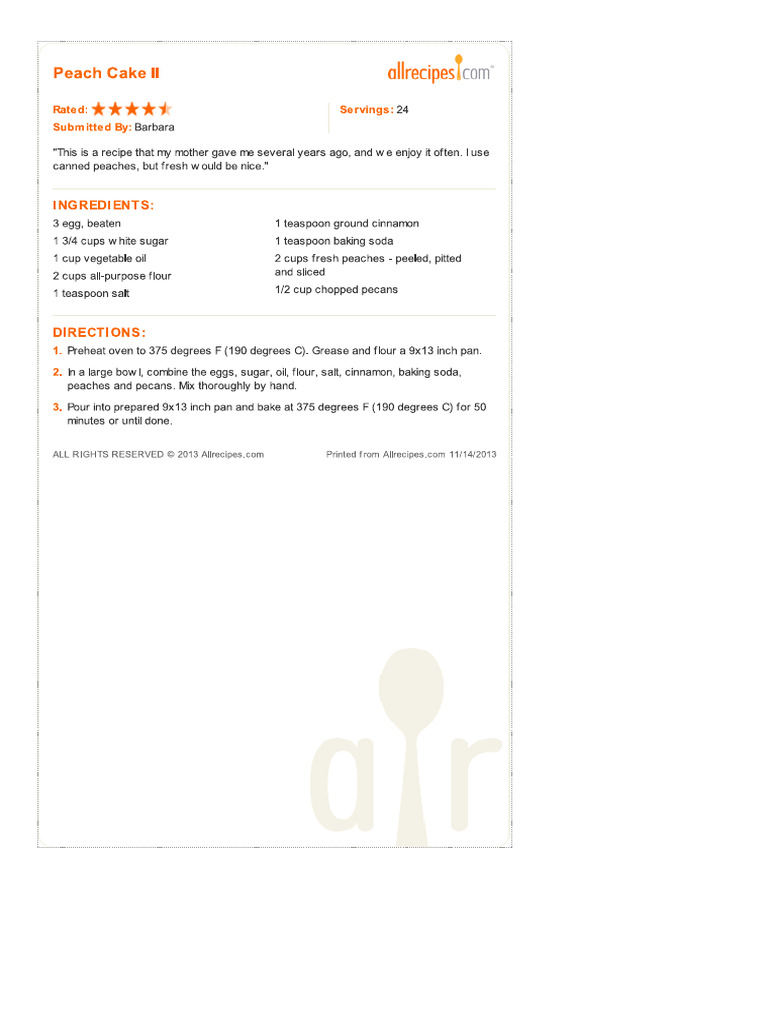 Cake | PDF