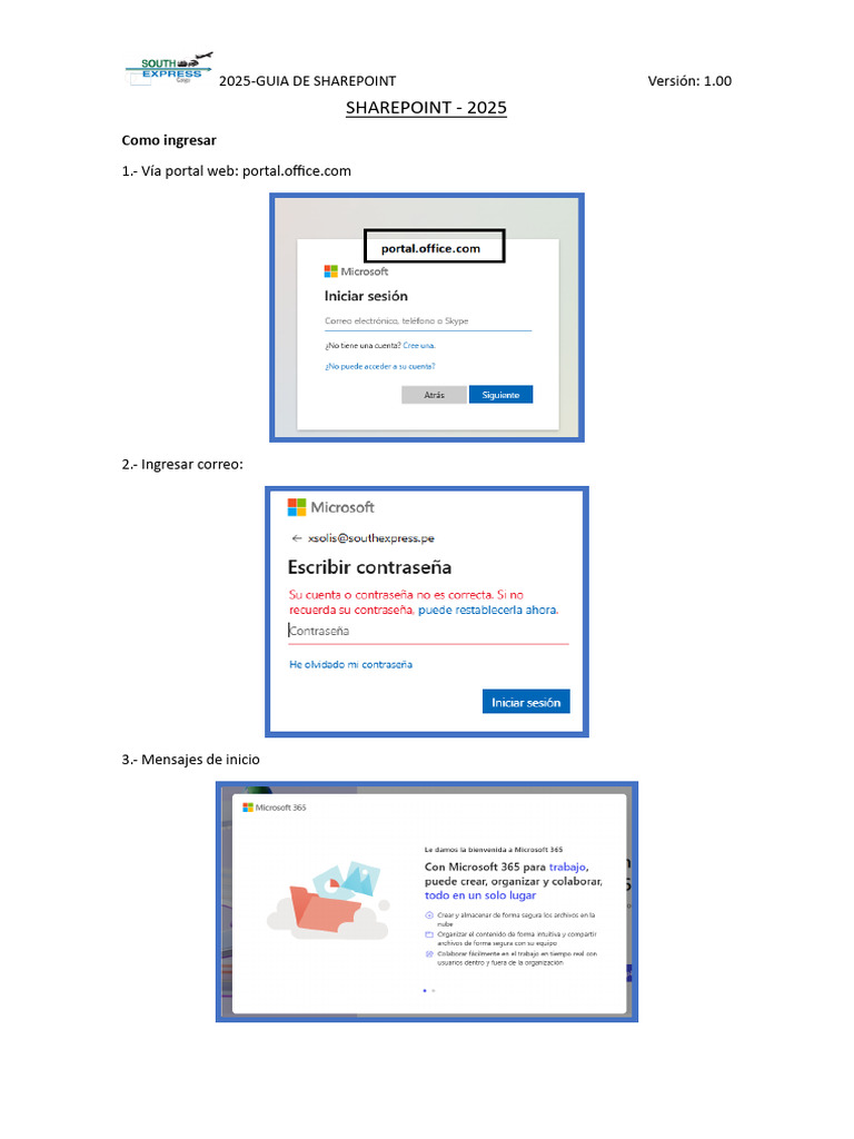 Guía de Uso de SharePoint 2025 | PDF