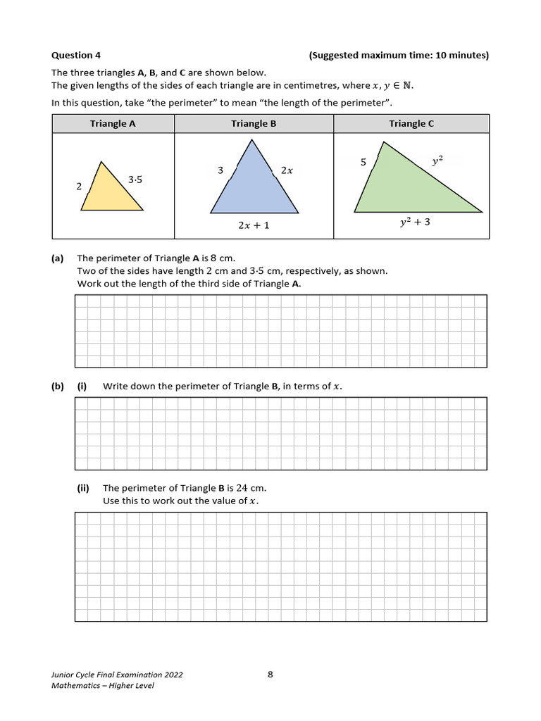 Linear Patterns in Triangle Perimeters | PDF