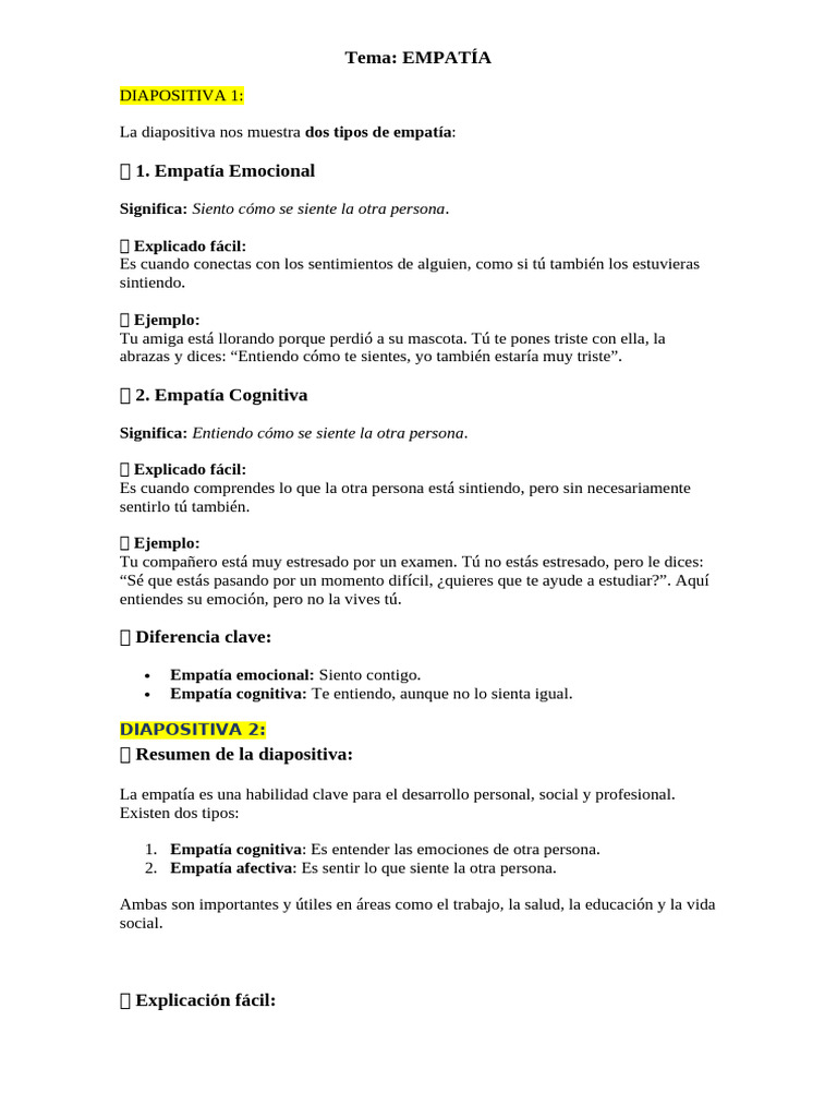 Tema. Emapatia Cognitiva y Emocional | PDF | Empatía | Las emociones