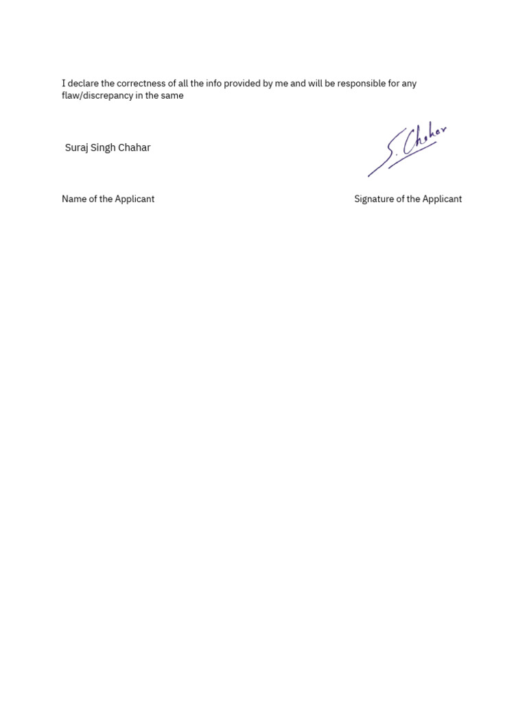 Declaration Template PDF | PDF