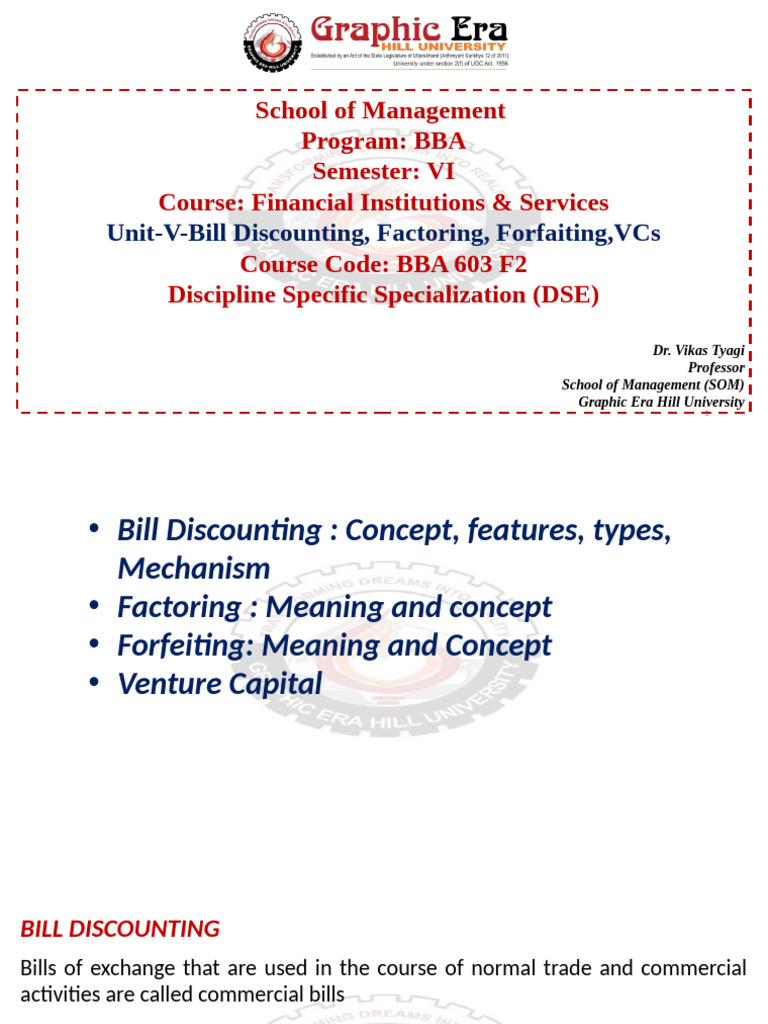 Bill Discounting, Factoring, and Forfaiting | PDF | Corporate Finance ...