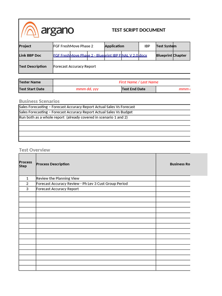 Forecast Accuracy Report Testing Guide | PDF | Forecasting | Microsoft ...