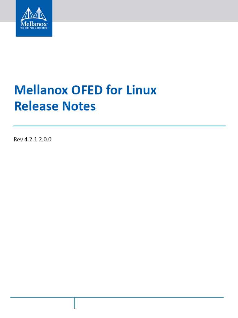 Mellanox OFED Linux Release Notes 4 2-1 2 0 0 | PDF | Internet ...
