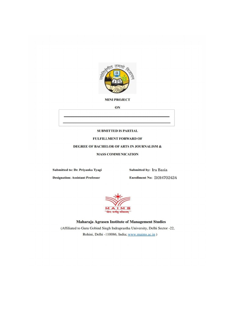 Mini Project 1 Final (Checked) | PDF | Survey Methodology | Psychology