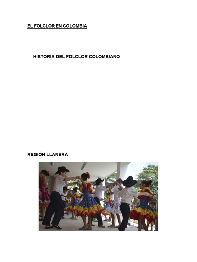 Folclor y tradiciones de Colombia | PDF