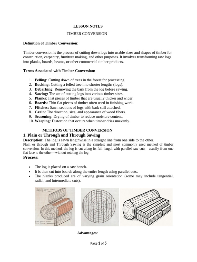 Timber Conversion Methods Explained | PDF | Lumber | Wood