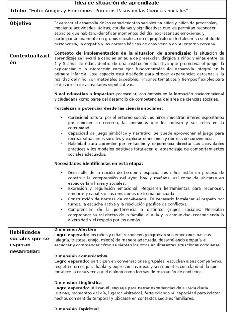Actividad N° 3 | PDF | Educación de la primera infancia | Las emociones