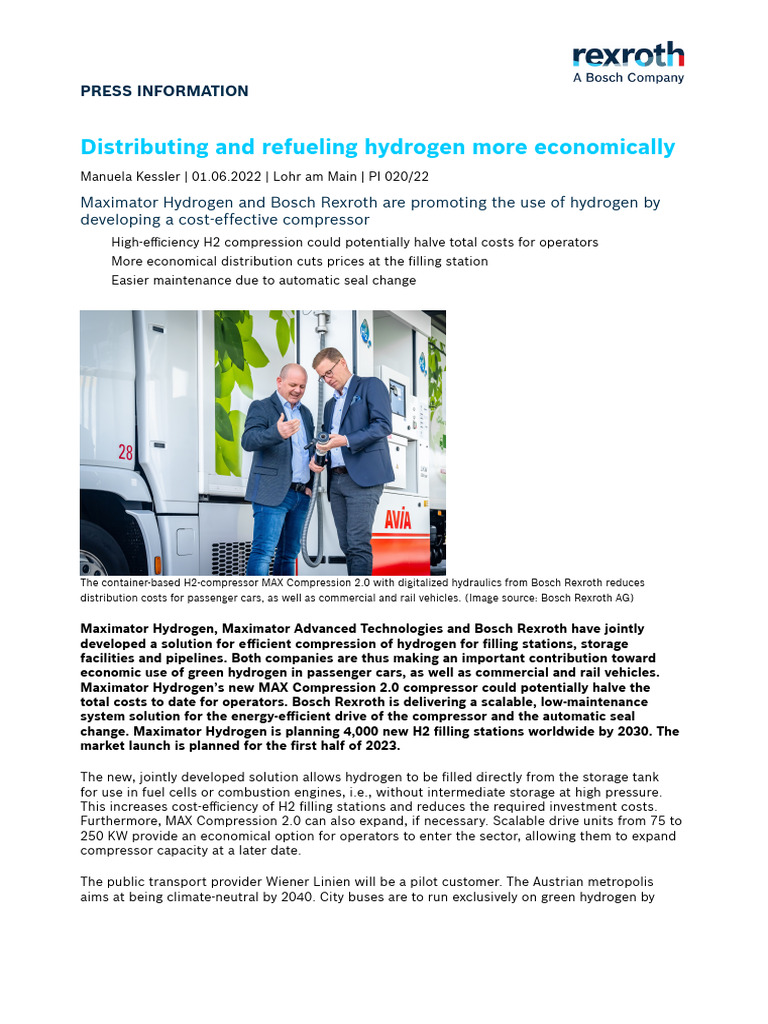 Cost-Effective Hydrogen Compression Solutions | PDF | Filling Station ...