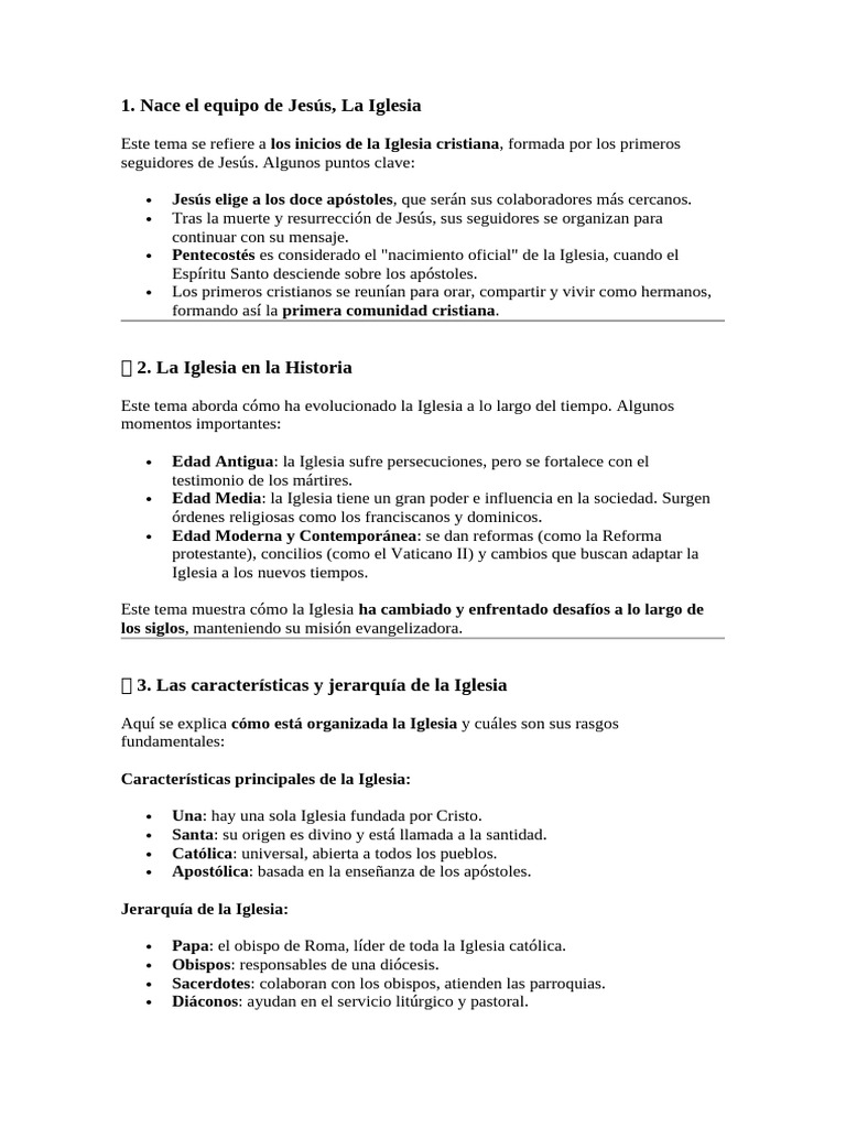 Orígenes y Estructura de la Iglesia | PDF | Sustancias químicas ...