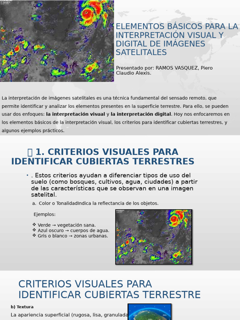 Interpretación Visual de Imágenes Satelitales | PDF | Color | Sombra