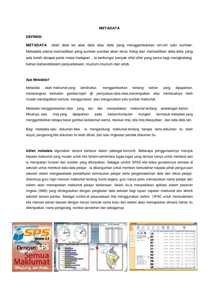 Maksud Dan Huraian Metadata Pdf