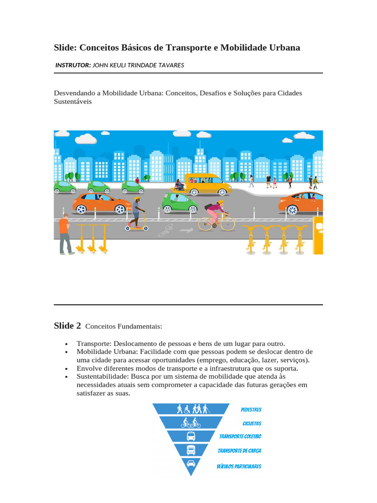 Mobilidade Urbana: Conceitos e Desafios | PDF | Sustentabilidade ...