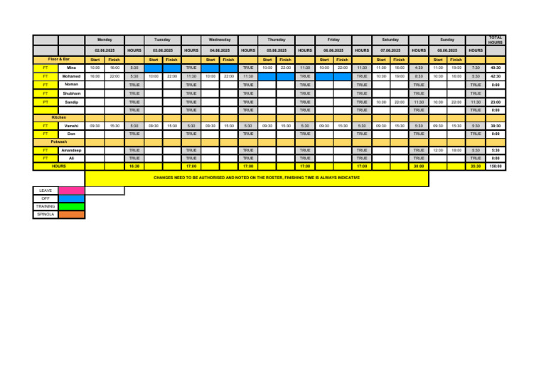 Weekly Employee Hours Tracker | PDF