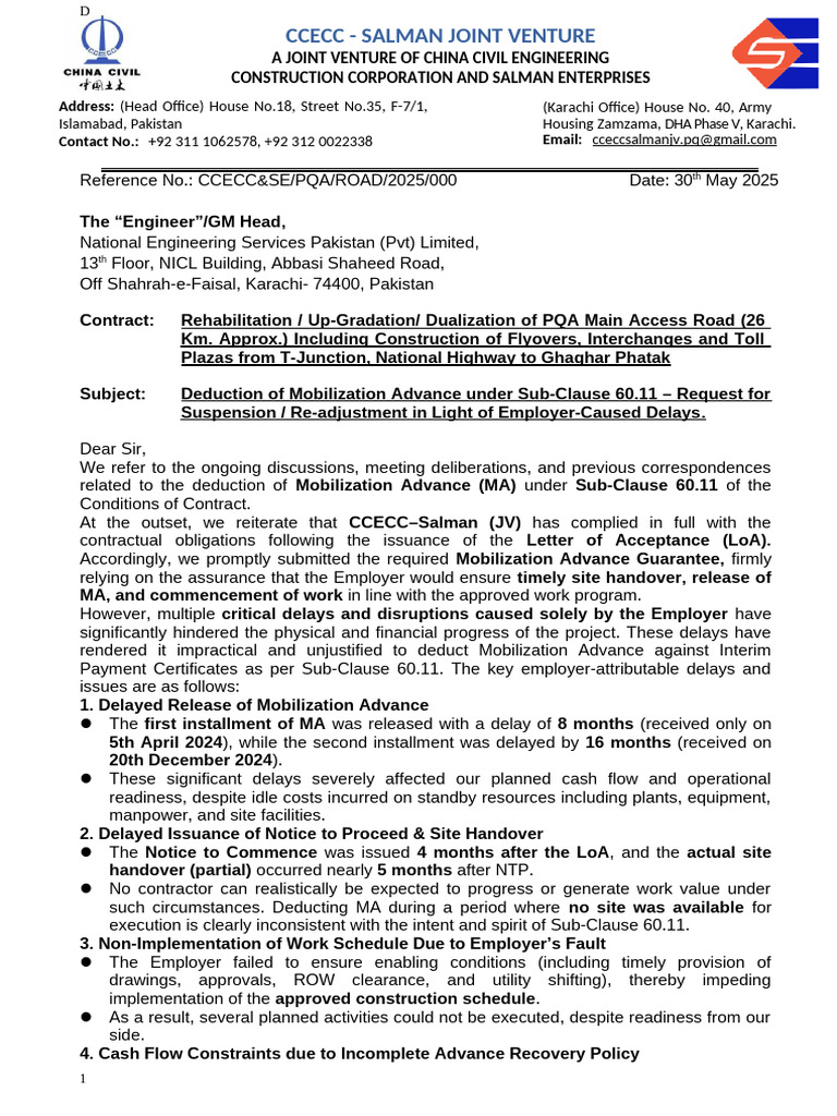 PQA Road & STP & CETP Letters at Recovery of Mob Adv | PDF | Business ...