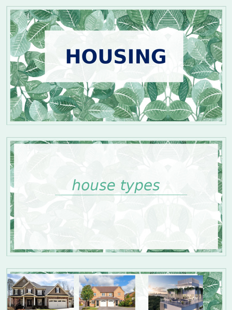 Types of Housing Explained | PDF