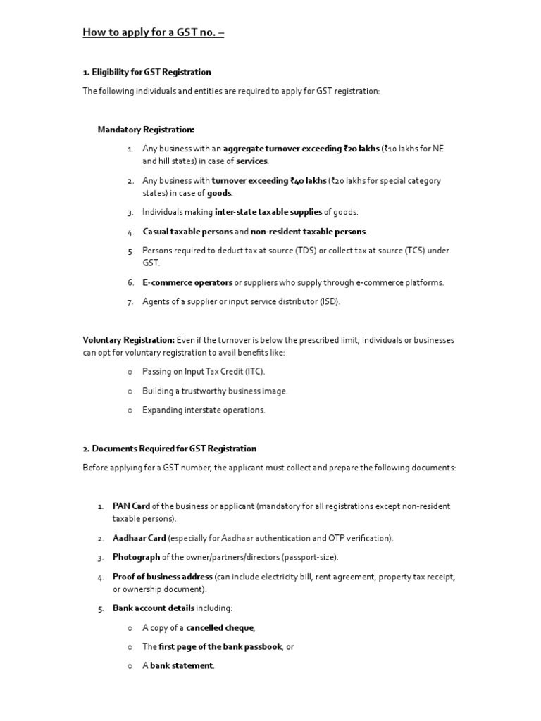 GST Registration Application Guide | PDF | Taxes | Payments