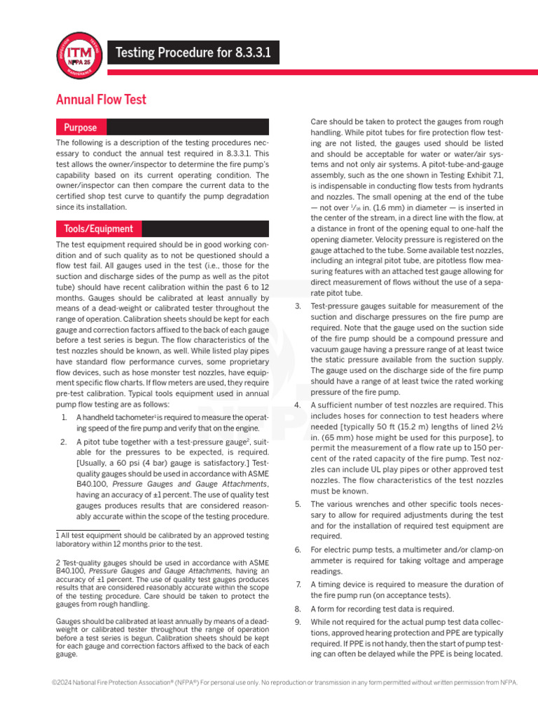 241028072113NFPA 25 Testing Procedure For 8.3.1.3 PDF Pump