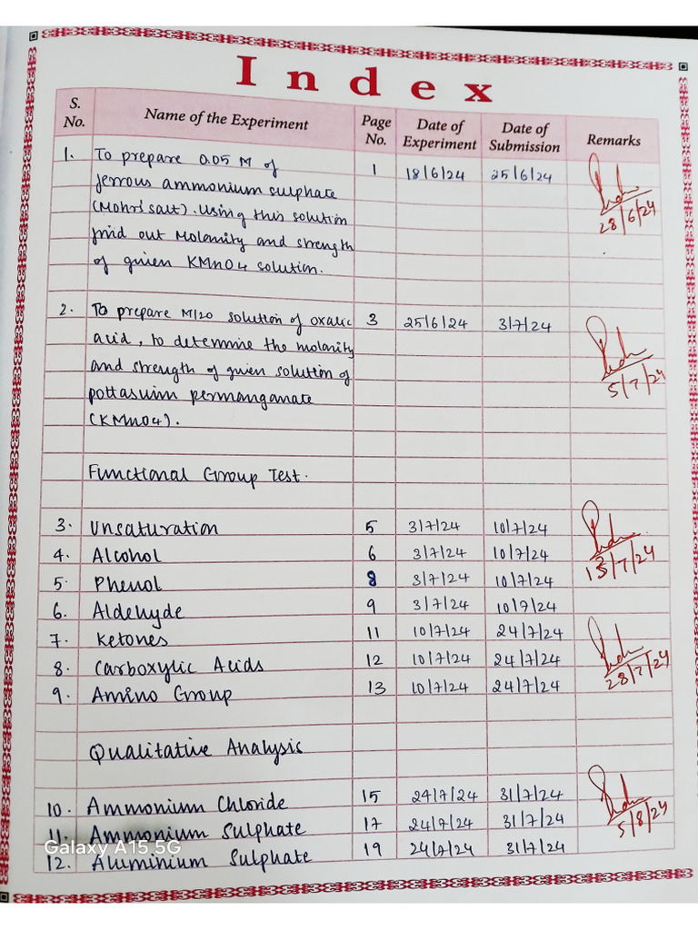 Grade 12 Chem Lab Record | PDF