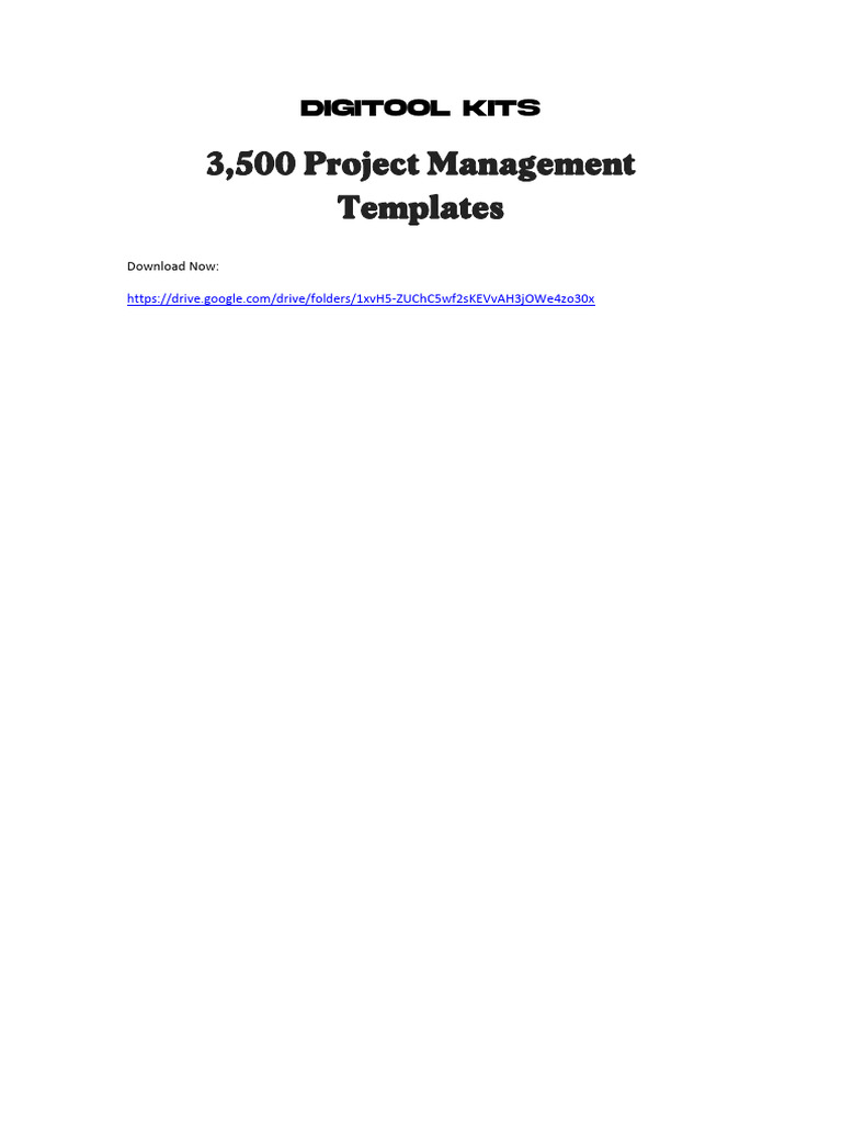 Download 3,500 Project Management Templates | PDF