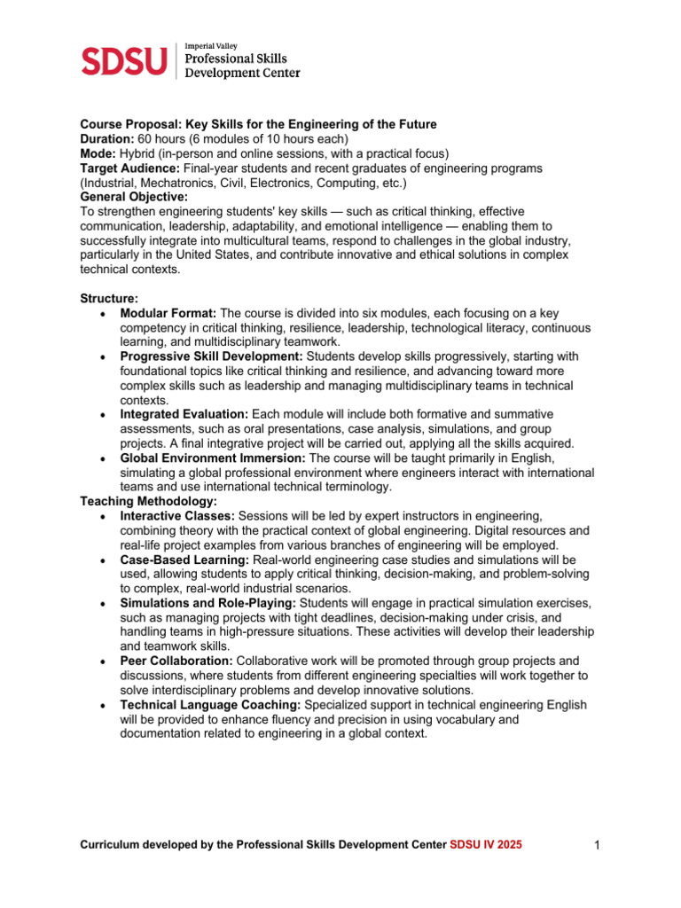 Key Skills for Future Engineers Course | PDF | Leadership | Engineering