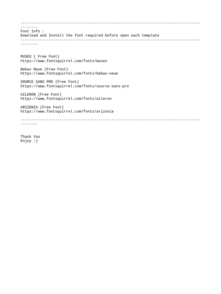 Font Link Download | PDF
