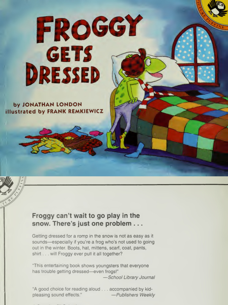 144 Froggy Gets Dressed英語音声絵本 英語絵本】Froggy Gets Dressed（Jonathan London）｜服と防寒単語が