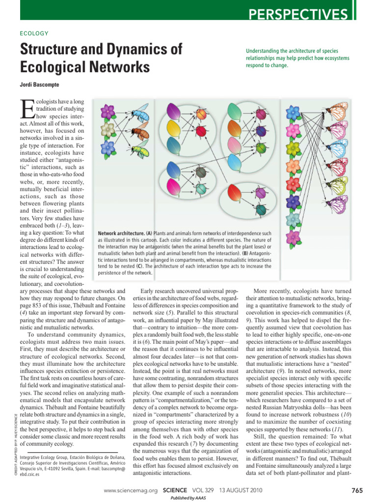 Ecological Network Structures Explained | PDF | Proteins | Cell Biology