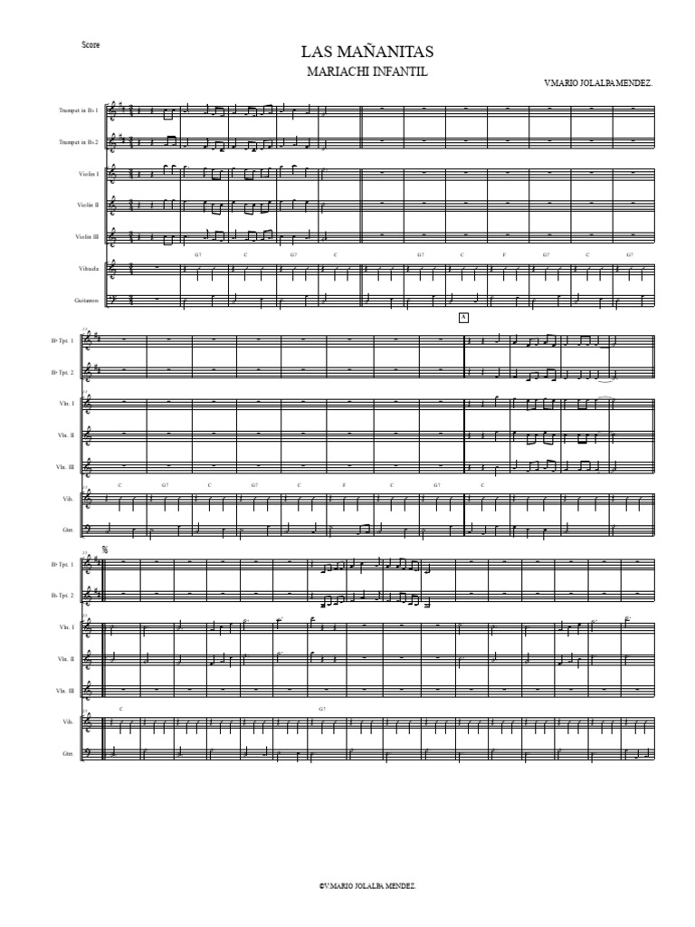 Las Mañanitas pour Mariachi | PDF
