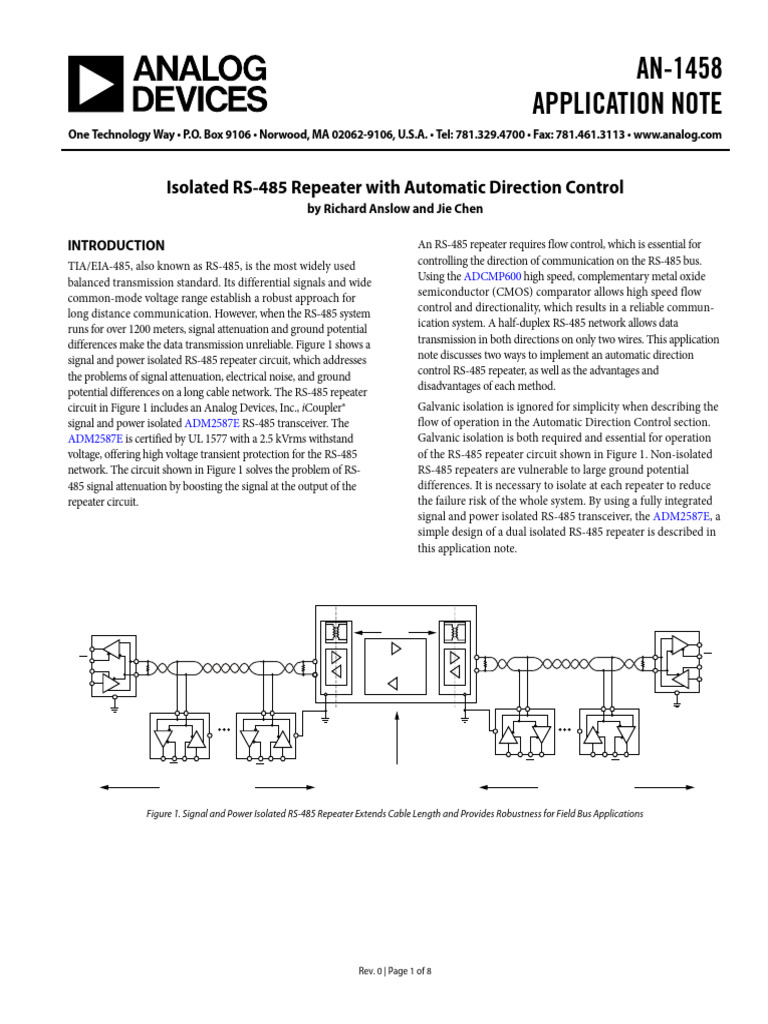 Isolated RS-485 Repeater Design Guide | PDF | Manufactured Goods ...
