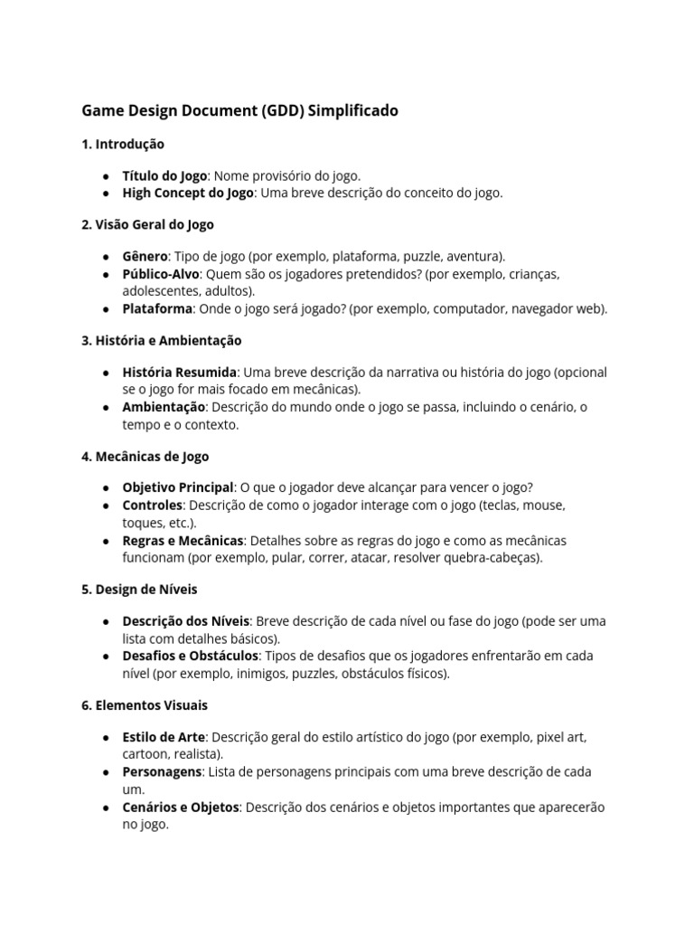 Game Design Document (GDD) - Game Designers | PDF