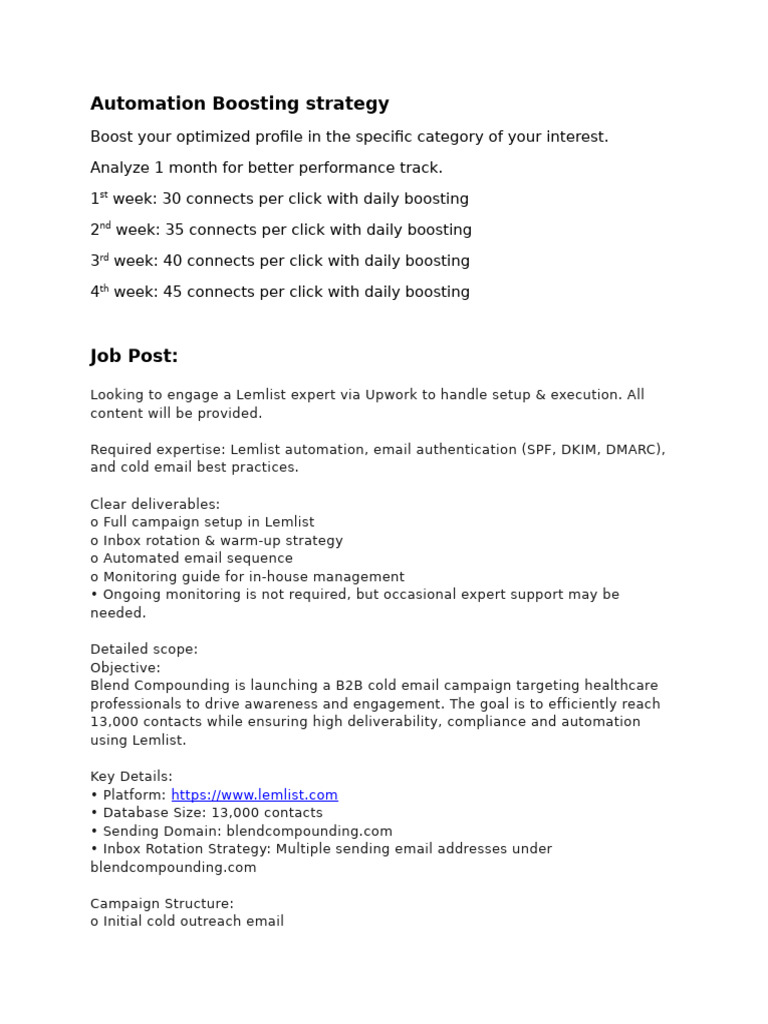 Lemlist Automation for Healthcare Outreach | PDF | Internet | Email