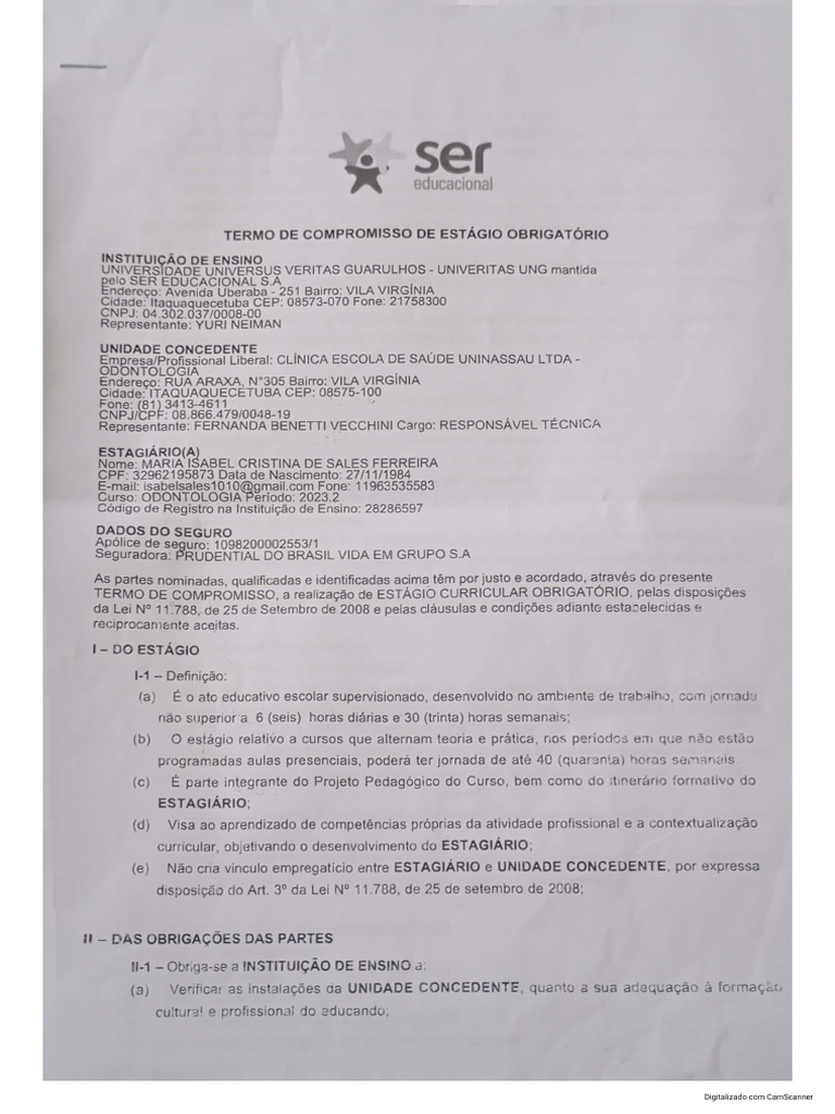 Estagio Ung | PDF